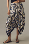 Load image into Gallery viewer, Maeve Silky Asymmetrical Midi Skirt
