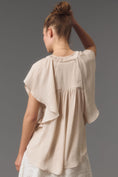 Load image into Gallery viewer, By Anthropologie Flutter-Sleeve Gathered Top
