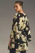 Load image into Gallery viewer, Bel Kazan Tie Ruffle Printed Kaftan
