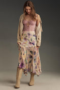 Load image into Gallery viewer, By Anthropologie Asymmetrical Painterly Floral Midi Skirt
