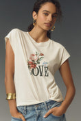 Load image into Gallery viewer, By Anthropologie Floral Love Graphic Muscle Tee
