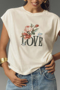 Load image into Gallery viewer, By Anthropologie Floral Love Graphic Muscle Tee
