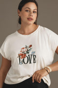 Load image into Gallery viewer, By Anthropologie Floral Love Graphic Muscle Tee
