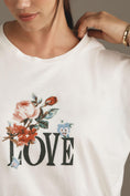 Load image into Gallery viewer, By Anthropologie Floral Love Graphic Muscle Tee
