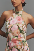 Load image into Gallery viewer, ASTR The Label Asymmetrical Halter Floral Midi Dress
