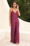 Load image into Gallery viewer, By Anthropologie Sleeveless Pliss‚ Jumpsuit
