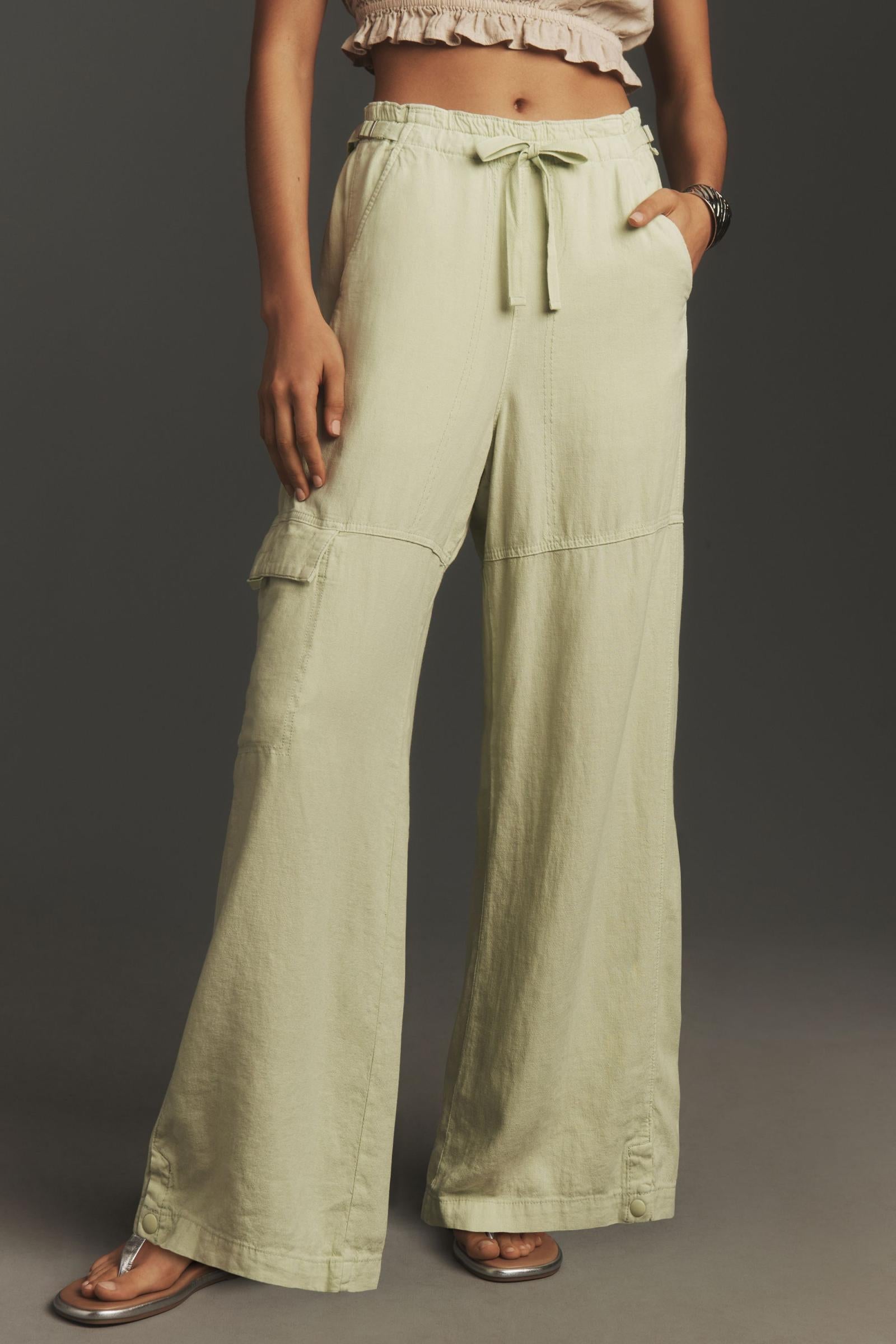 Pilcro Linen Beach Cargo Pants