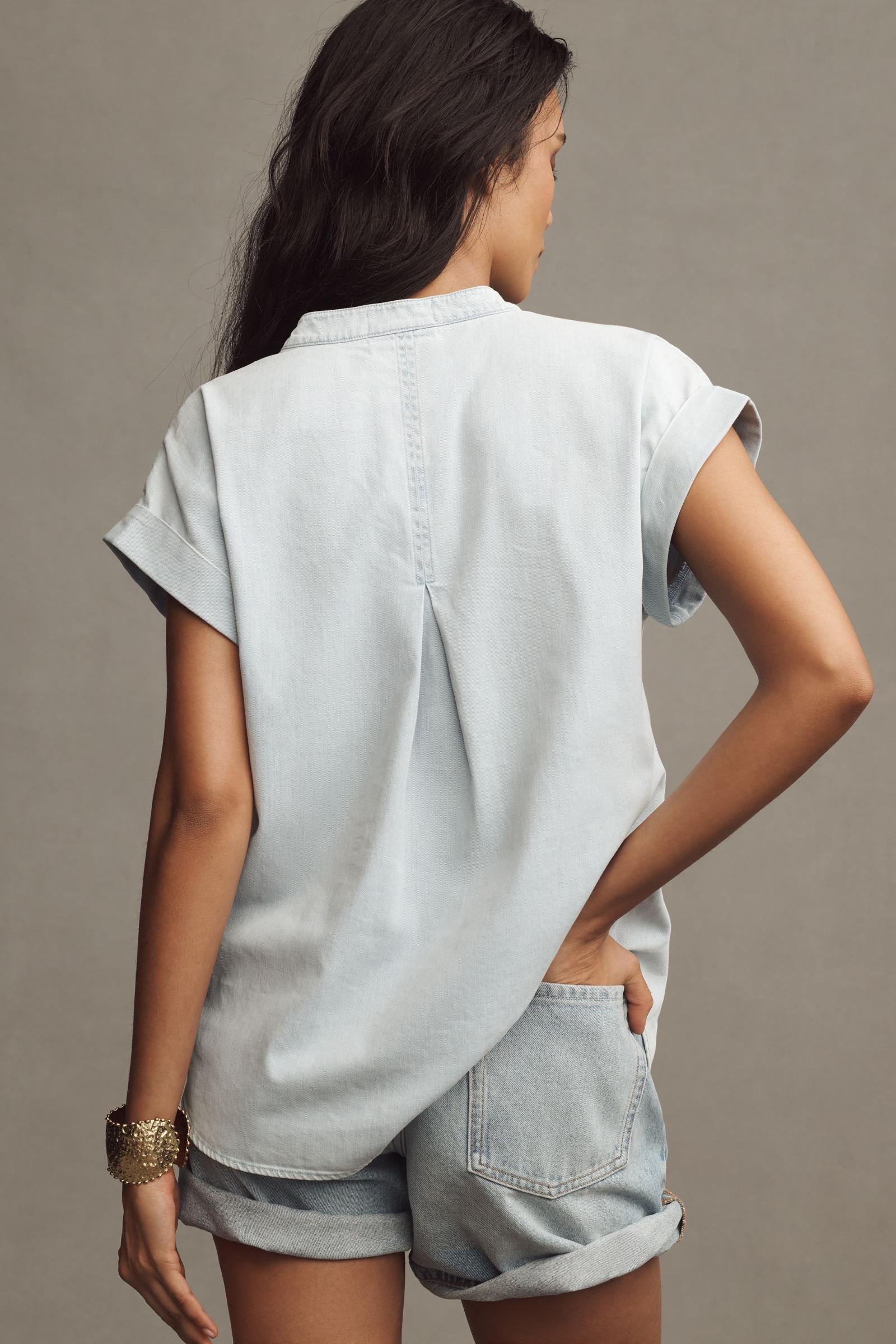 Cloth & Stone Split-Neck Top