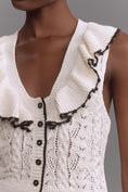 Load image into Gallery viewer, Maeve Ruffled Scoop-Neck Sweater Tank
