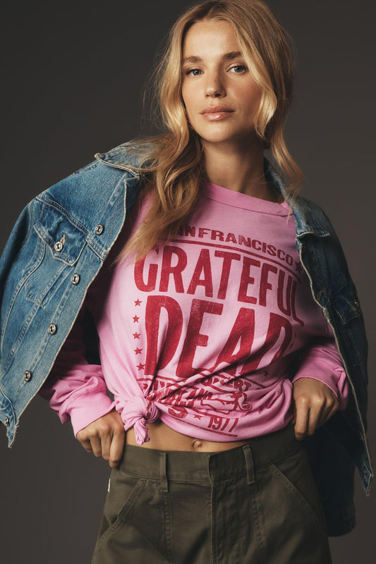 Letluv Grateful Dead Concert Long-Sleeve Graphic Tee