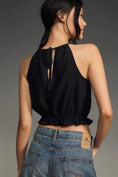 Load image into Gallery viewer, Pilcro Cropped Linen Halter Top
