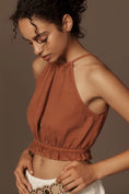 Load image into Gallery viewer, Pilcro Cropped Linen Halter Top
