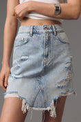 Load image into Gallery viewer, Pilcro Frayed Denim Mini Skirt
