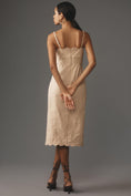 Load image into Gallery viewer, By Anthropologie Linen Sweetheart Slim Midi Dress
