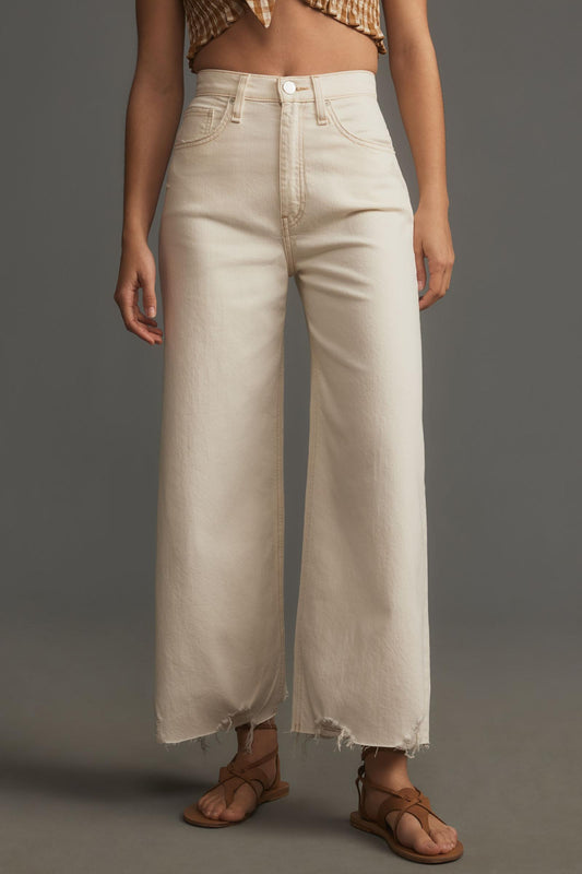 Hudson James High-Rise Crop Wide-Leg Jeans