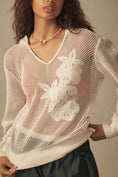 Load image into Gallery viewer, Daily Practice by Anthropologie Embroidered Mesh Hoodie
