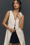 Load image into Gallery viewer, Maeve Tipped Linen Longline Vest
