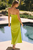 Load image into Gallery viewer, By Anthropologie Strapless Ruched Midi Tube Dress
