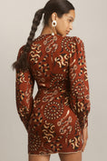 Load image into Gallery viewer, Farm Rio x Anthropologie Long-Sleeve V-Neck Mini Dress
