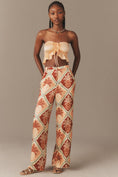 Load image into Gallery viewer, Farm Rio x Anthropologie Pineapple Satin Wide-Leg Pants
