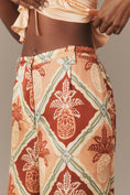 Load image into Gallery viewer, Farm Rio x Anthropologie Pineapple Satin Wide-Leg Pants
