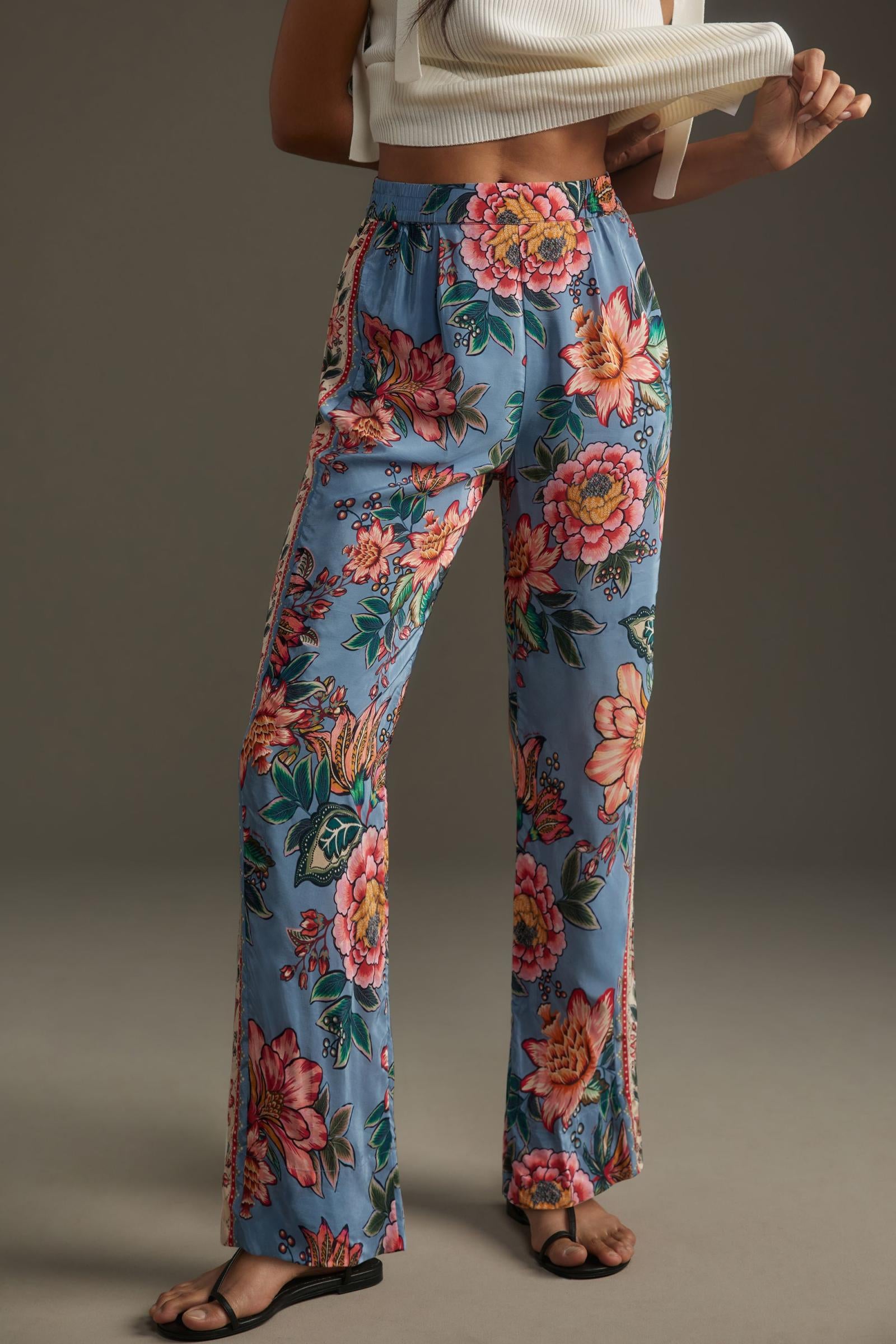 Farm Rio Wonderful Bouquet Pants