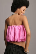 Load image into Gallery viewer, Maeve Strapless Poplin Bubble Top
