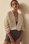 Load image into Gallery viewer, Sanctuary Stepping Out Crochet Knit Bomber Jacket
