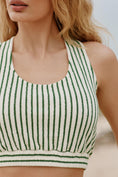 Load image into Gallery viewer, Sunday in Brooklyn Scoop-Neck Terry Striped Crop Top
