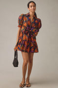 Load image into Gallery viewer, Farm Rio Short-Sleeve Bow-Front Mini Dress
