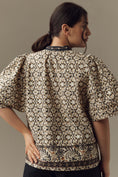 Load image into Gallery viewer, By Anthropologie Pleated Puff-Sleeve Blouse
