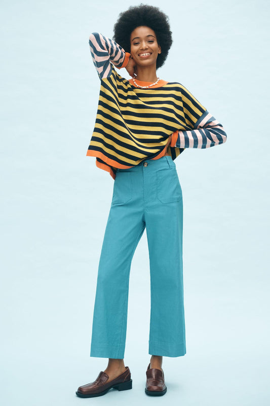 The Colette Cropped Wide-Leg Pants by Maeve