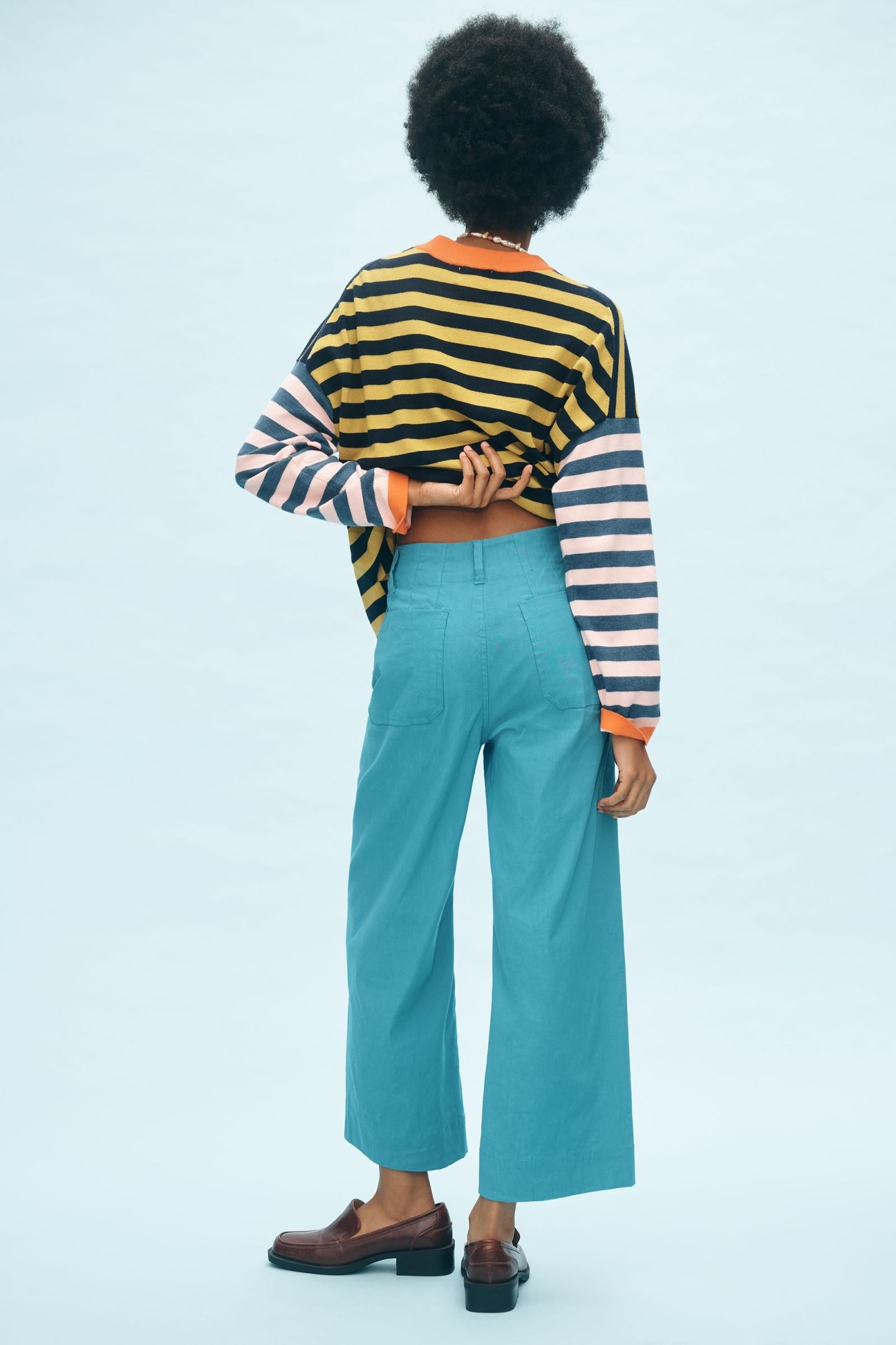 The Colette Cropped Wide-Leg Pants by Maeve