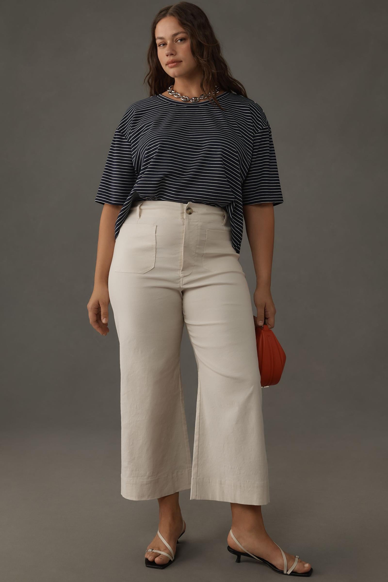 The Colette Cropped Wide-Leg Pants by Maeve