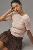 Load image into Gallery viewer, Maeve Ribbed Sweater Tee
