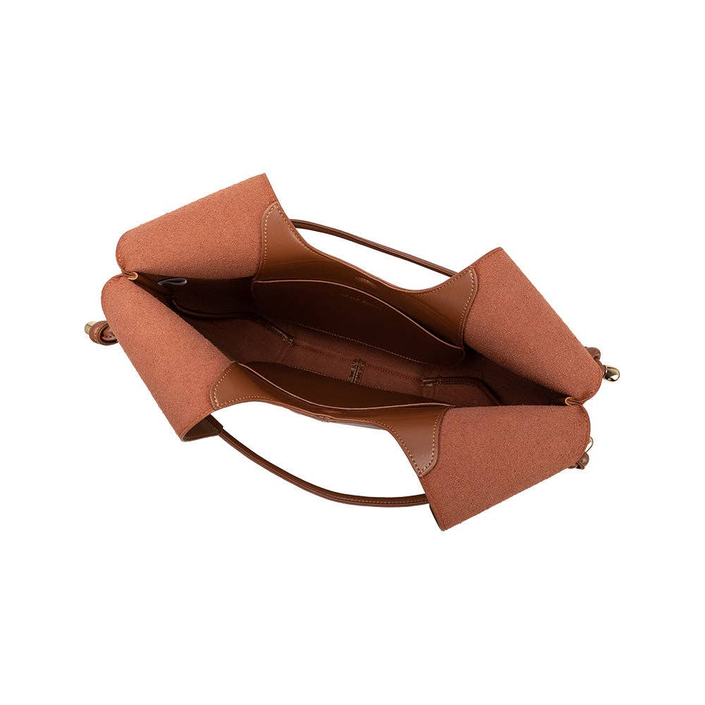 Tracy Recycled Vegan Shoulder Bag Saddle