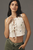 Load image into Gallery viewer, By Anthropologie Embroidered Quilted Vest
