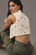 Load image into Gallery viewer, By Anthropologie Embroidered Quilted Vest
