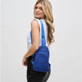 Load image into Gallery viewer, Beyond The Horizon - Woven Neoprene Sling Backpack: Royal Blue
