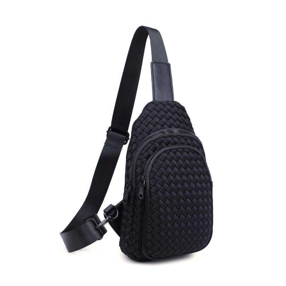 Beyond The Horizon - Woven Neoprene Sling Backpack: Wine