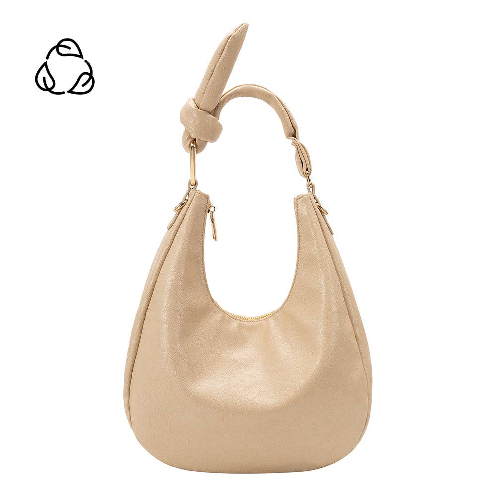 Lilie Beige Recycled Vegan Shoulder Bag