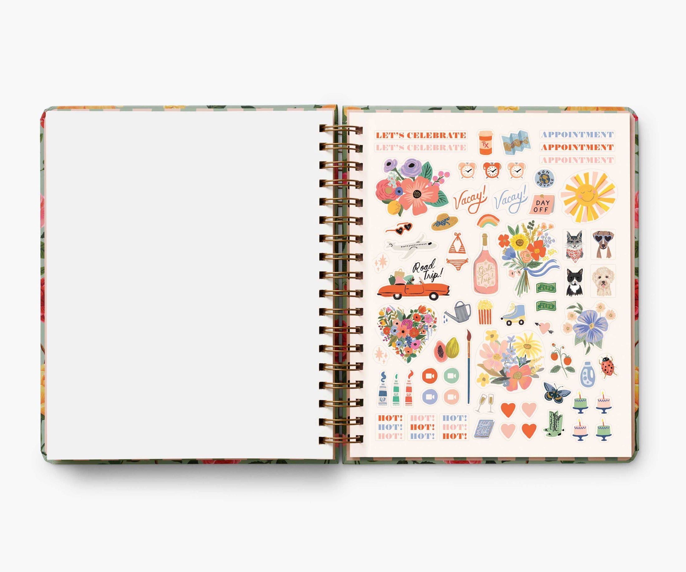 2025 Roses 17-Month Hardcover Spiral Planner