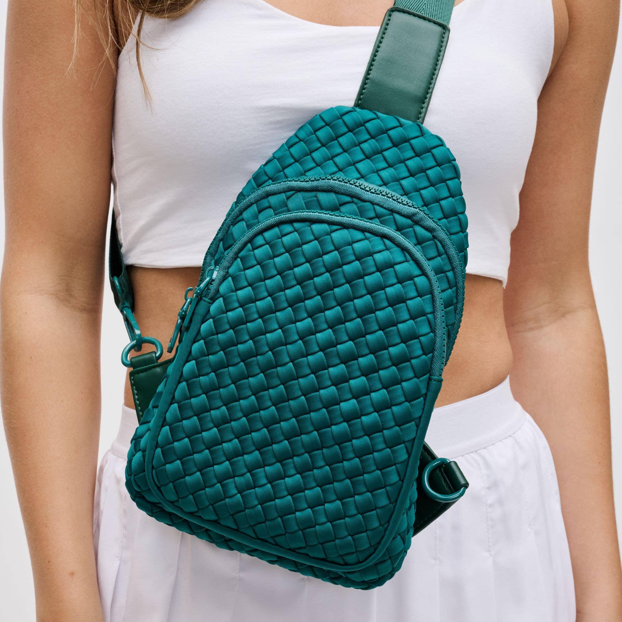 Beyond The Horizon - Woven Neoprene Sling Backpack: Nude