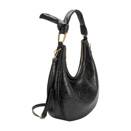 Lilie Black Recycled Vegan Shoulder Bag