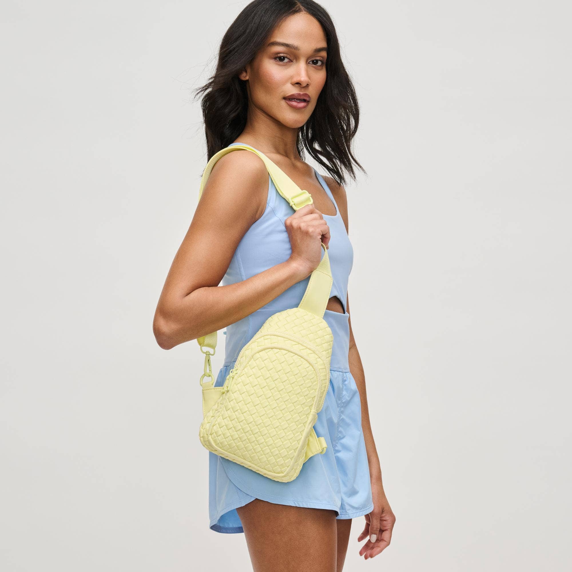 Beyond The Horizon - Woven Neoprene Sling Backpack: Nude