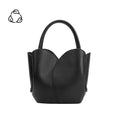 Load image into Gallery viewer, Tulip Black Recycled Vegan Top Handle Bag
