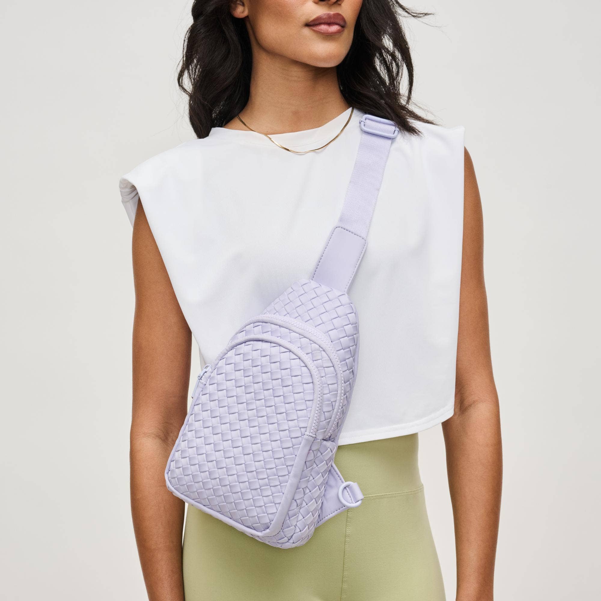 Beyond The Horizon - Woven Neoprene Sling Backpack: Lilac