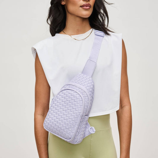 Beyond The Horizon - Woven Neoprene Sling Backpack: Wine