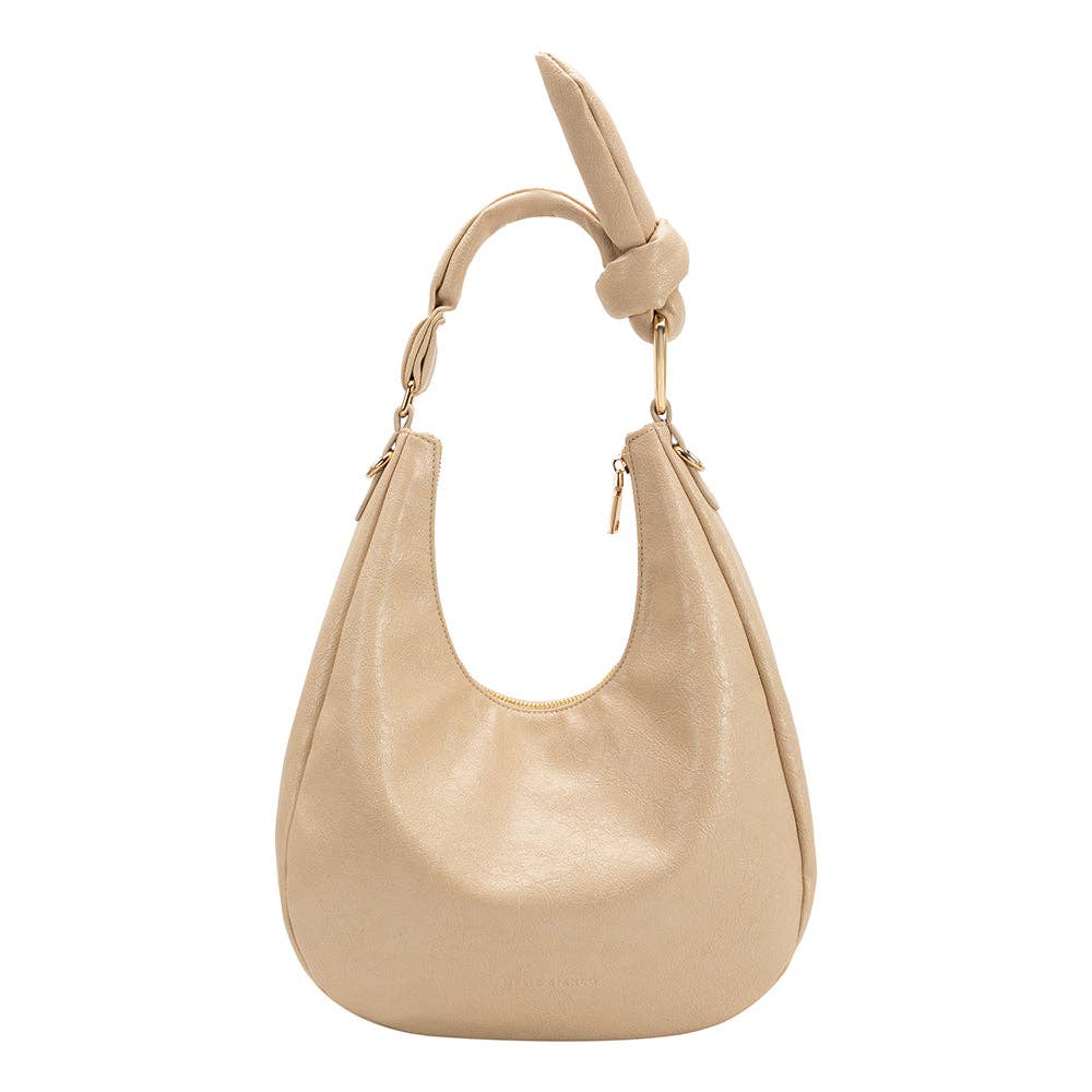 Lilie Beige Recycled Vegan Shoulder Bag