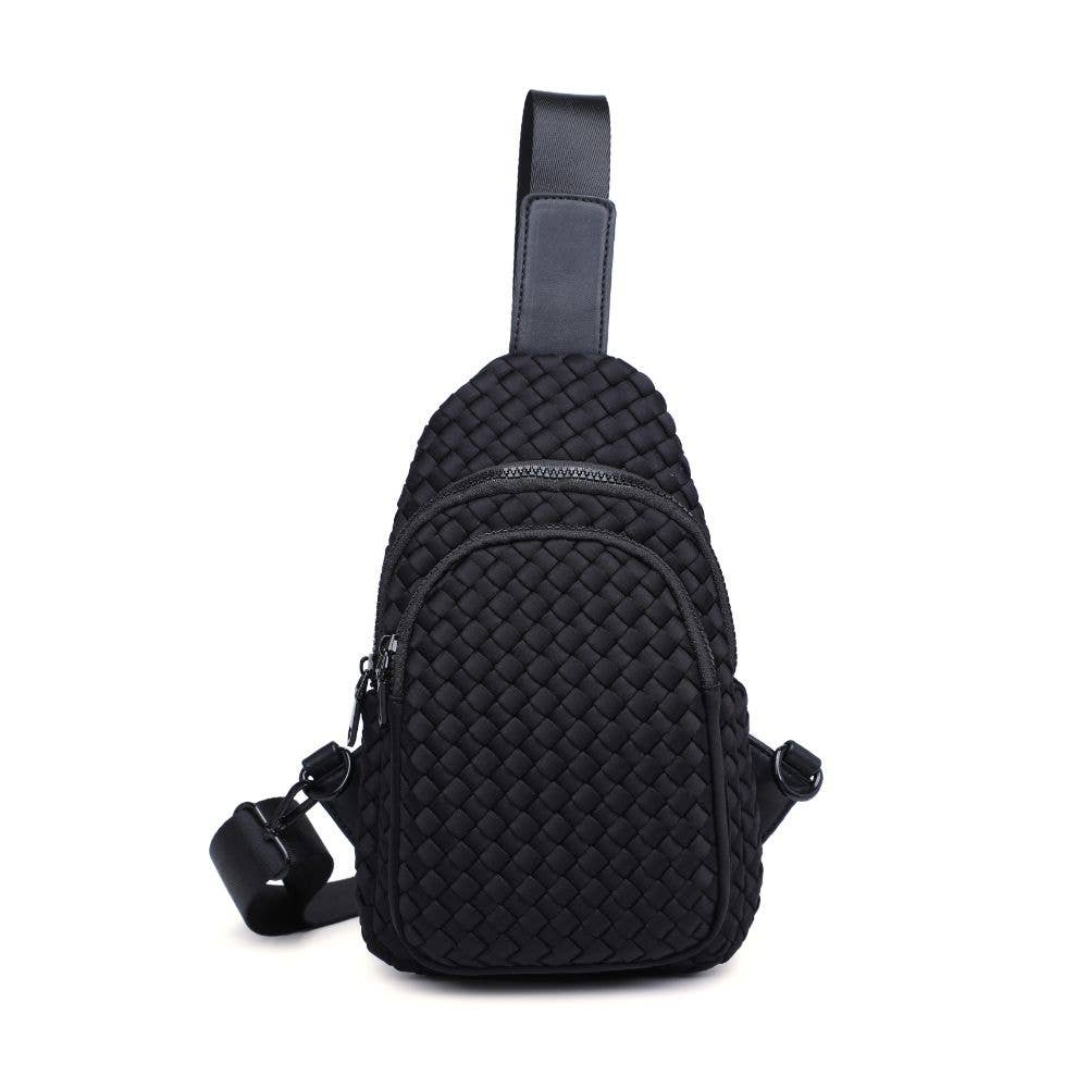 Beyond The Horizon - Woven Neoprene Sling Backpack: Dark Denim